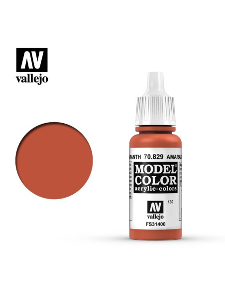 Vallejo Model Color 17 ml: Rojo amarath  - 1