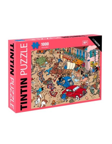 Tintín puzzle: ACCIDENTE EN LA PLAZA - 1000 PIEZAS