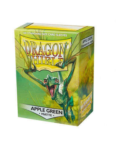 Fundas Standard Matte Verde Manzana (100 fundas) Dragon Shield.