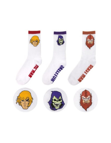 Amos del Universo: Revelación Juego de 3 calcetines He-Man & Skeletor & Beast Man